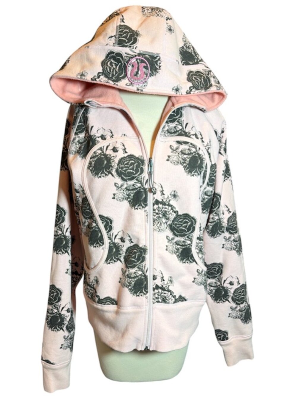 Lululemon Scuba Floral Pale Pink Hooded Sweatshirt
